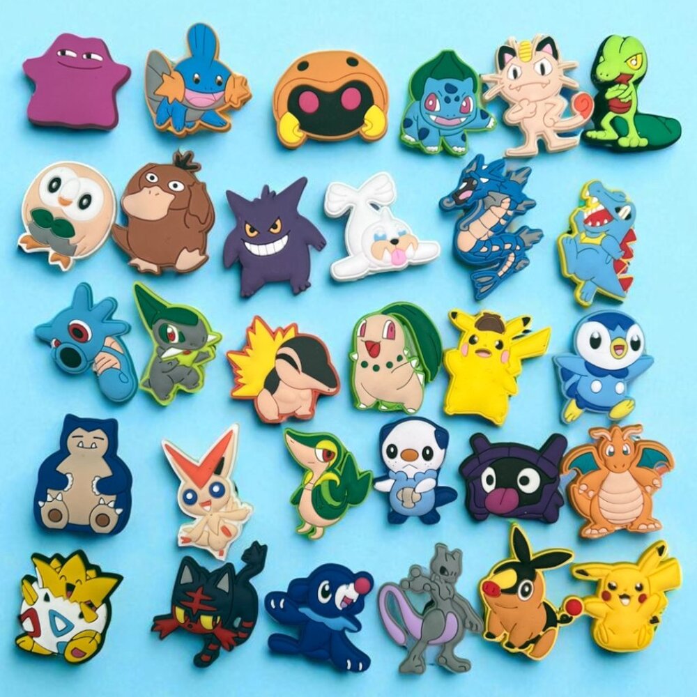 Set of 30pcs Pokemon Mix Shoe Charms